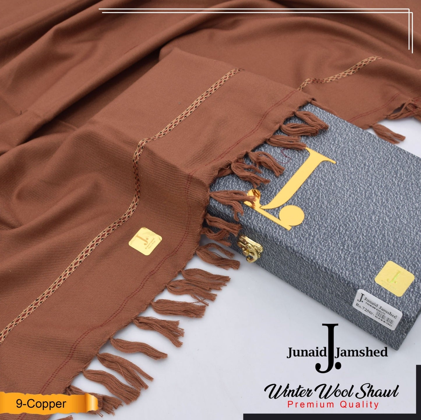 J. wool shawl for winter copper