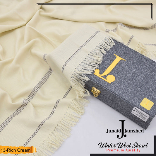 J. wool shawl for winter cream