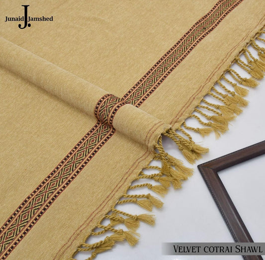 J. velvet shawl for winter cream