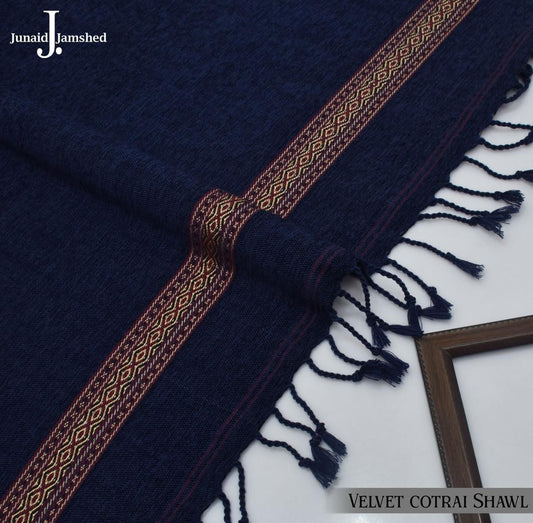 J. velvet shawl for winter blue