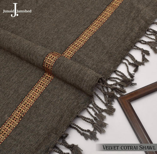 J. velvet shawl for winter grey
