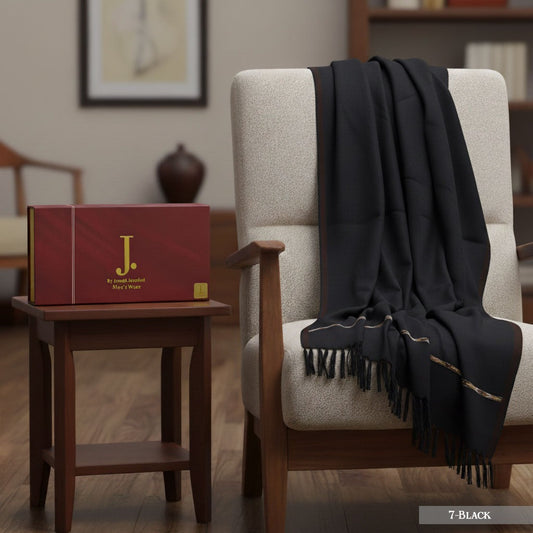 J. wool shawl for winter  (black)